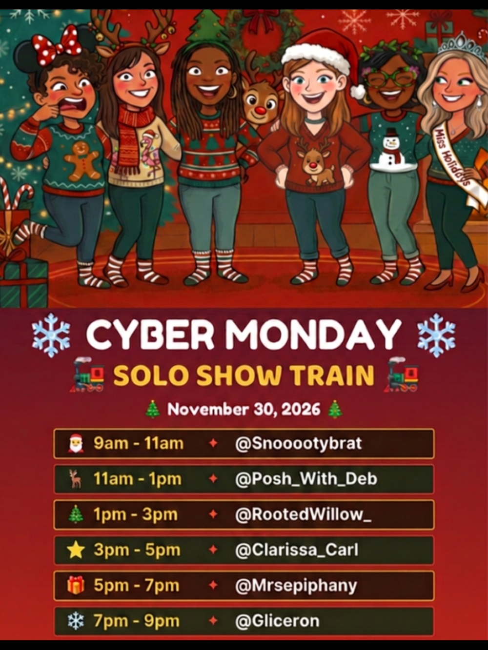 Cyber Monday Solo Show Train